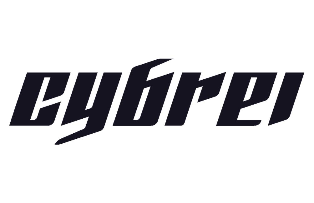 Black 'Cybrei' logo on a white background